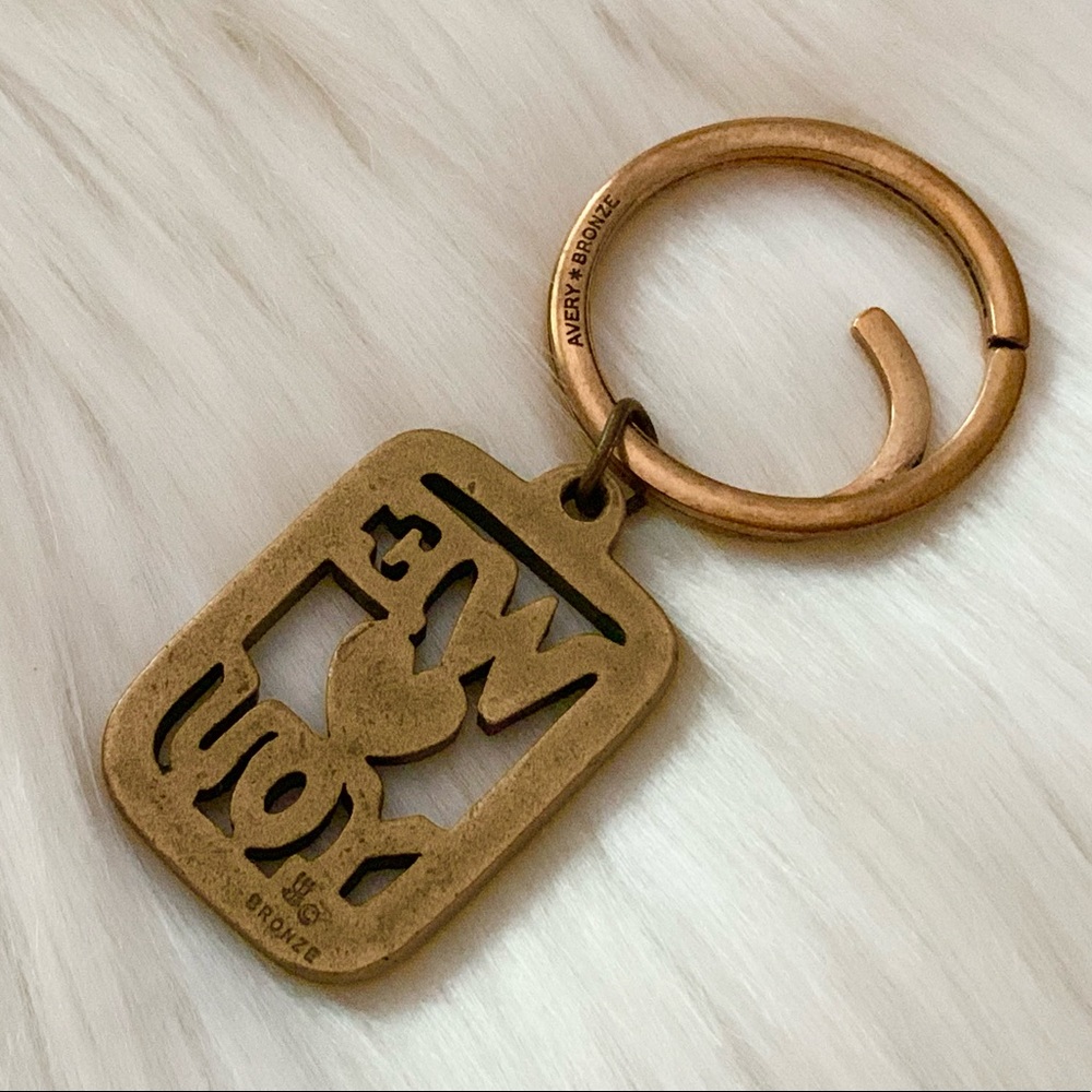 James Avery Rare Bronze Keychain We Love You Gem